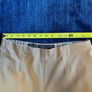 FABRIZIO GIANNI stretch tapered leg slacks tan